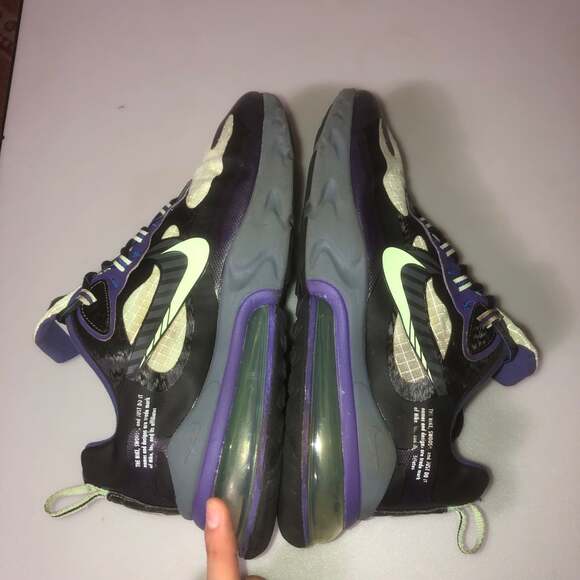 Nike Air Max 270 React Men\'s US 10.5  (CT1617 001) Black/cool Grey-court Purple main image 6